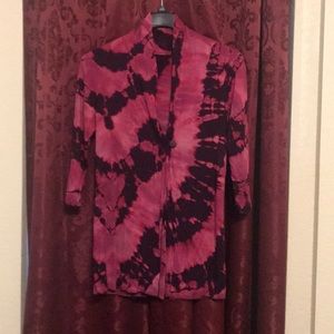 EUC - Tie dyed single button cardigan